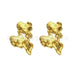 Wholesale Electroplated Brass Lava Irregular Earrings JDC-ES-Junf007 Earrings 军峰 gold Wholesale Jewelry JoyasDeChina Joyas De China