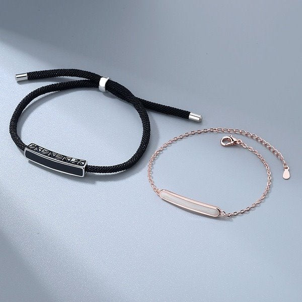 Wholesale Electroplated Copper Braided Couple Bracelets JDC-BT-YZM010 Bracelet 伊之美 Wholesale Jewelry JoyasDeChina Joyas De China