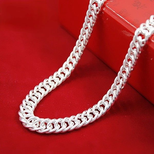 Wholesale Electroplated Copper Chain Necklaces JDC-NE-ZhenR003 Necklaces 臻荣 About 50cm-width 5mm Wholesale Jewelry JoyasDeChina Joyas De China
