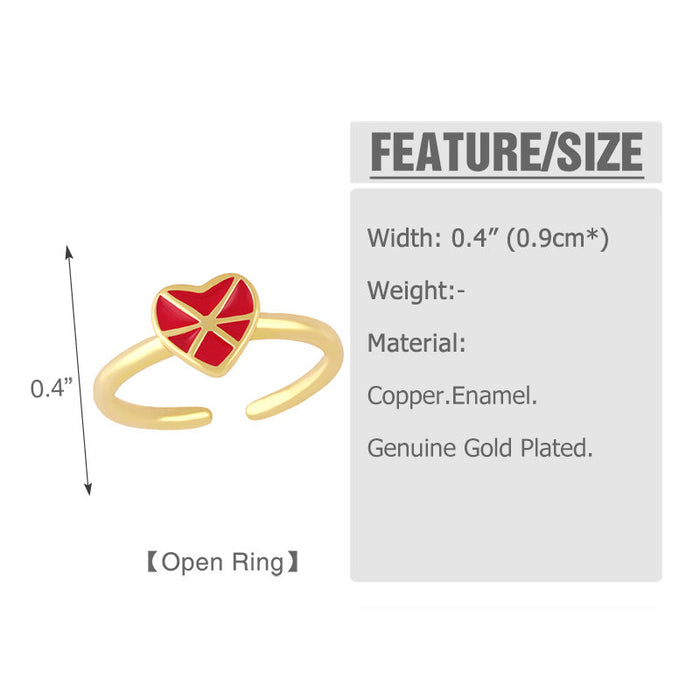 Wholesale Electroplated Copper Color Heart Shaped Rings JDC-RS-AS282 Rings JoyasDeChina Wholesale Jewelry JoyasDeChina Joyas De China