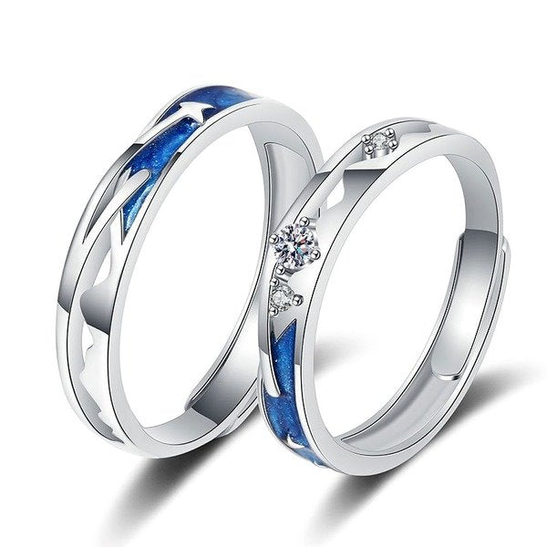 Wholesale Electroplated Copper Couple Rings JDC-RS-YZM014 Rings 伊之美 Wholesale Jewelry JoyasDeChina Joyas De China