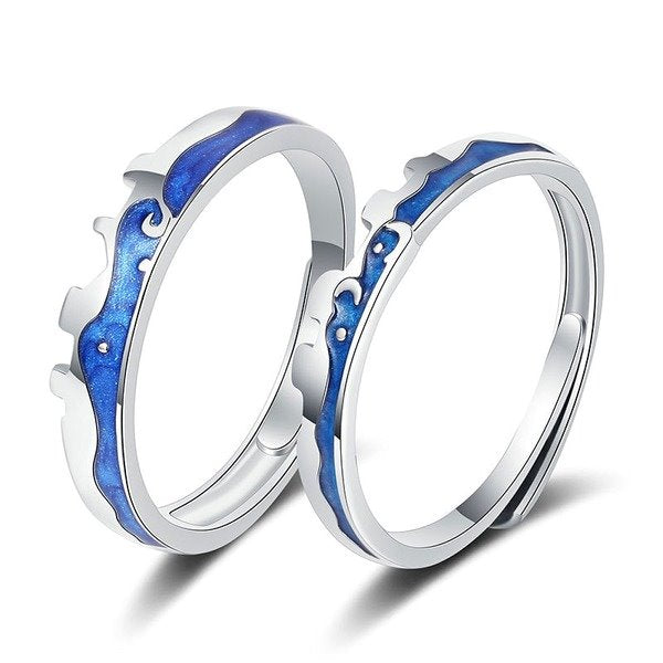 Wholesale Electroplated Copper Couple Rings JDC-RS-YZM017 Rings 伊之美 Wholesale Jewelry JoyasDeChina Joyas De China