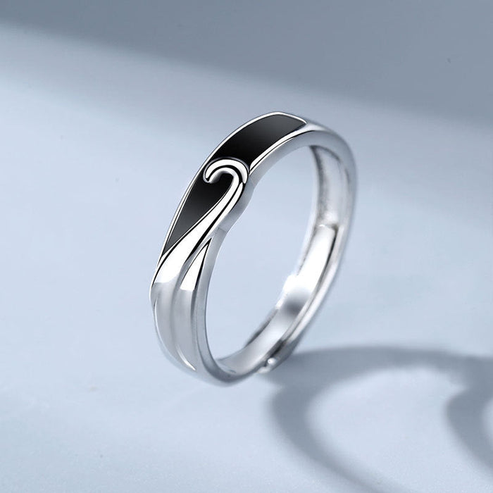 Wholesale Electroplated Copper Couple Rings JDC-RS-YZM020 Rings 伊之美 male adjustable Wholesale Jewelry JoyasDeChina Joyas De China