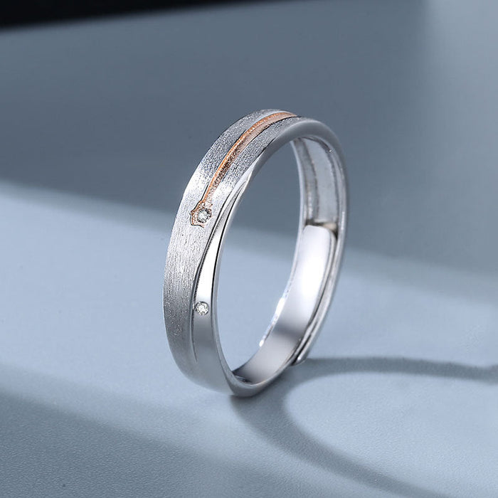 Wholesale Electroplated Copper Couple Rings JDC-RS-YZM021 Rings 伊之美 male adjustable Wholesale Jewelry JoyasDeChina Joyas De China