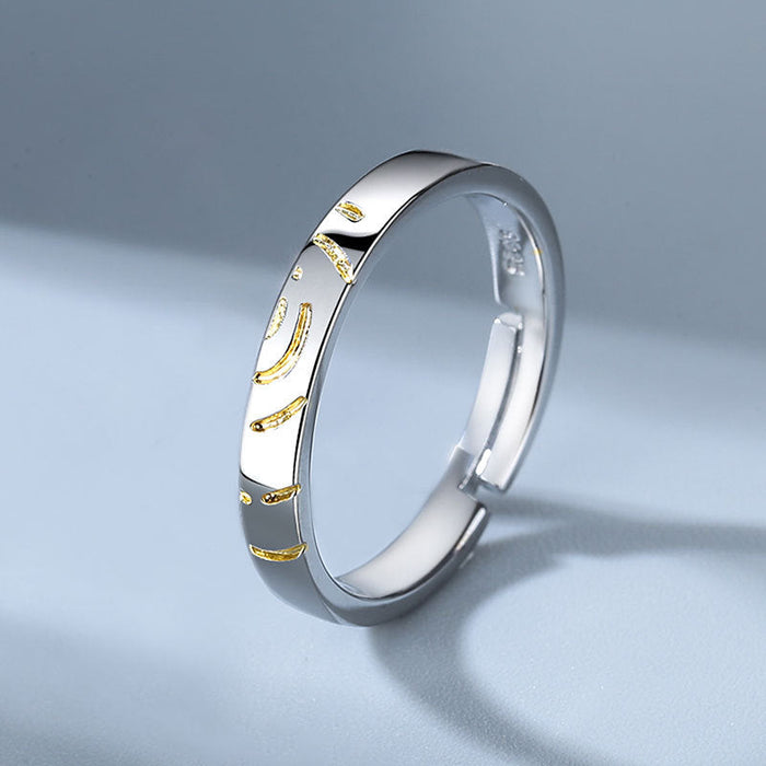 Wholesale Electroplated Copper Couple Rings JDC-RS-YZM023 Rings 伊之美 female adjustable Wholesale Jewelry JoyasDeChina Joyas De China