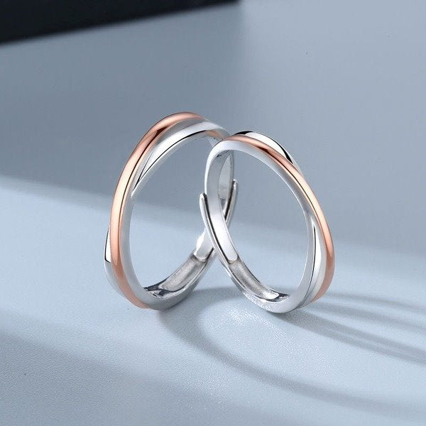 Wholesale Electroplated Copper Couple Rings JDC-RS-YZM024 Rings 伊之美 Wholesale Jewelry JoyasDeChina Joyas De China