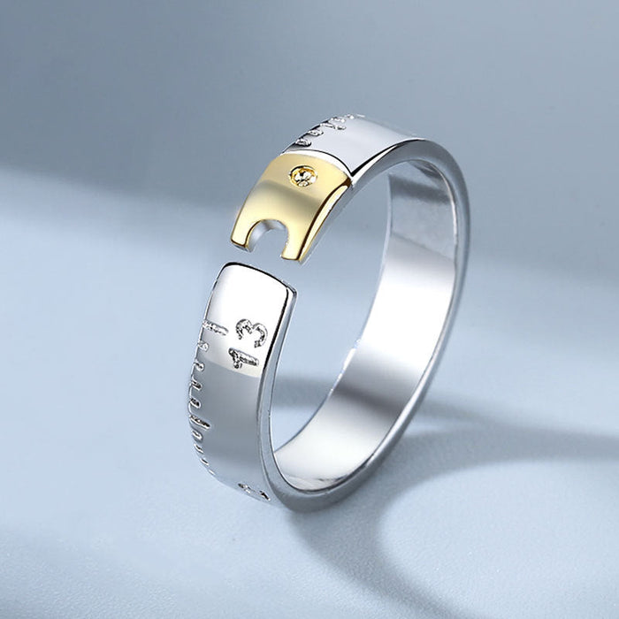 Wholesale Electroplated Copper Couple Rings JDC-RS-YZM025 Rings 伊之美 female adjustable Wholesale Jewelry JoyasDeChina Joyas De China