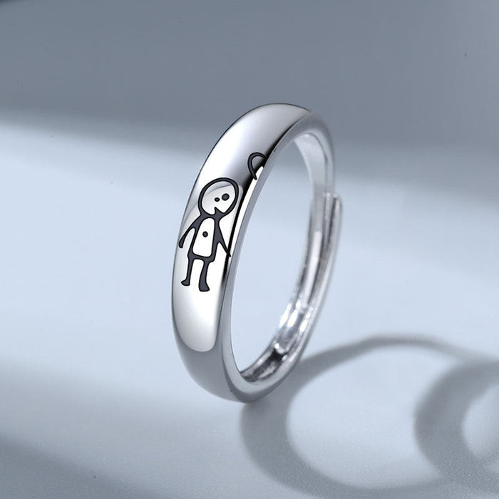 Wholesale Electroplated Copper Couple Rings JDC-RS-YZM029 Rings 伊之美 Wholesale Jewelry JoyasDeChina Joyas De China