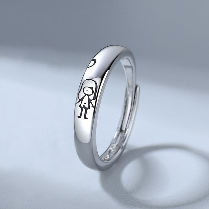 Wholesale Electroplated Copper Couple Rings JDC-RS-YZM029 Rings 伊之美 Wholesale Jewelry JoyasDeChina Joyas De China