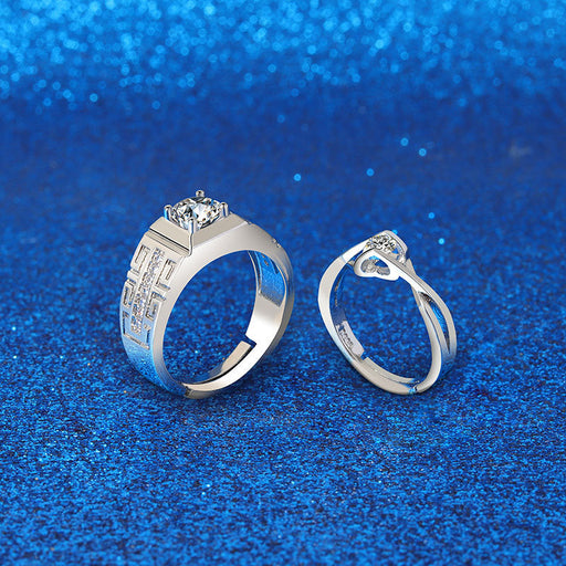 Wholesale Electroplated Copper Couple Rings JDC-RS-YZM034 Rings 伊之美 Wholesale Jewelry JoyasDeChina Joyas De China
