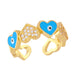 Wholesale Electroplated Copper Devil's Eye Rings JDC-RS-AS264 Rings JoyasDeChina blue adjustable Wholesale Jewelry JoyasDeChina Joyas De China