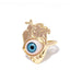 Wholesale Electroplated Copper Devil's Eye Rings JDC-RS-TC004 Rings JoyasDeChina blue adjustable Wholesale Jewelry JoyasDeChina Joyas De China