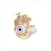 Wholesale Electroplated Copper Devil's Eye Rings JDC-RS-TC004 Rings JoyasDeChina purple adjustable Wholesale Jewelry JoyasDeChina Joyas De China
