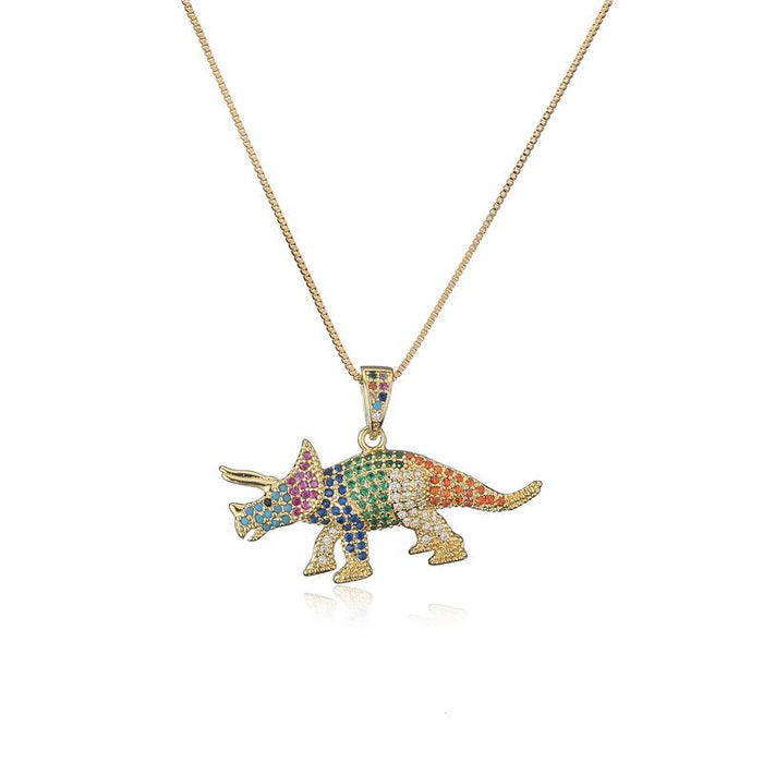 Wholesale electroplated copper dinosaur pendant necklaces JDC-NE-AG110 necklaces JoyasDeChina 21142 Wholesale Jewelry JoyasDeChina Joyas De China