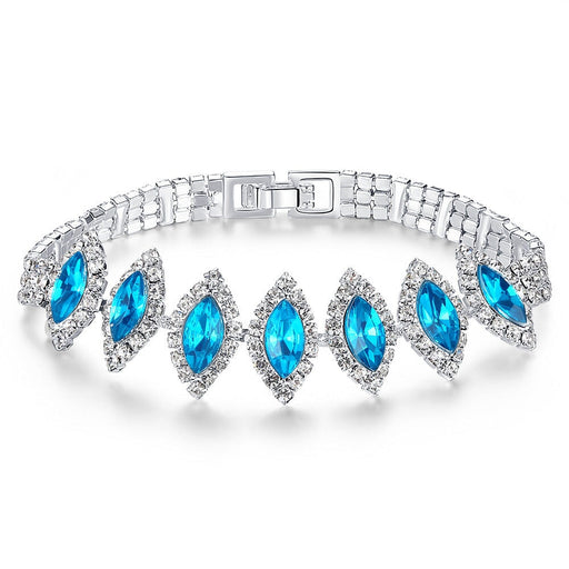 Wholesale Electroplated Copper Hand Sapphire Crystal Bracelet JDC-BT-MiMeng020 Bracelet 米萌 Wholesale Jewelry JoyasDeChina Joyas De China