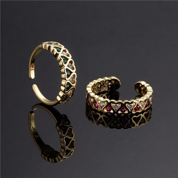 Wholesale electroplated copper heart-shaped rings JDC-RS-AG207 Rings JoyasDeChina Wholesale Jewelry JoyasDeChina Joyas De China
