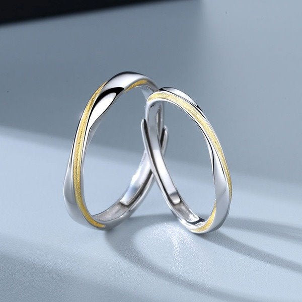 Wholesale Electroplated Copper Mobius Ring Couple Rings JDC-RS-YZM026 Rings 伊之美 Wholesale Jewelry JoyasDeChina Joyas De China