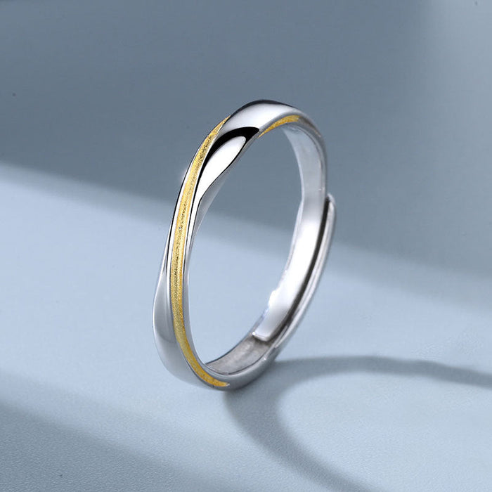 Wholesale Electroplated Copper Mobius Ring Couple Rings JDC-RS-YZM026 Rings 伊之美 male adjustable Wholesale Jewelry JoyasDeChina Joyas De China