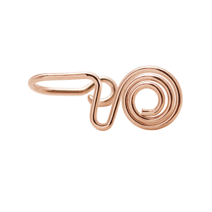 Wholesale electroplated copper nose clip JDC-NS-ZeS007 Piercings 泽森 rose gold O Wholesale Jewelry JoyasDeChina Joyas De China