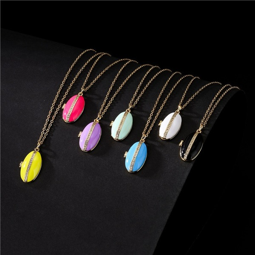 Wholesale electroplated copper openable shell pendant necklaces JDC-NE-AG125 necklaces JoyasDeChina Wholesale Jewelry JoyasDeChina Joyas De China