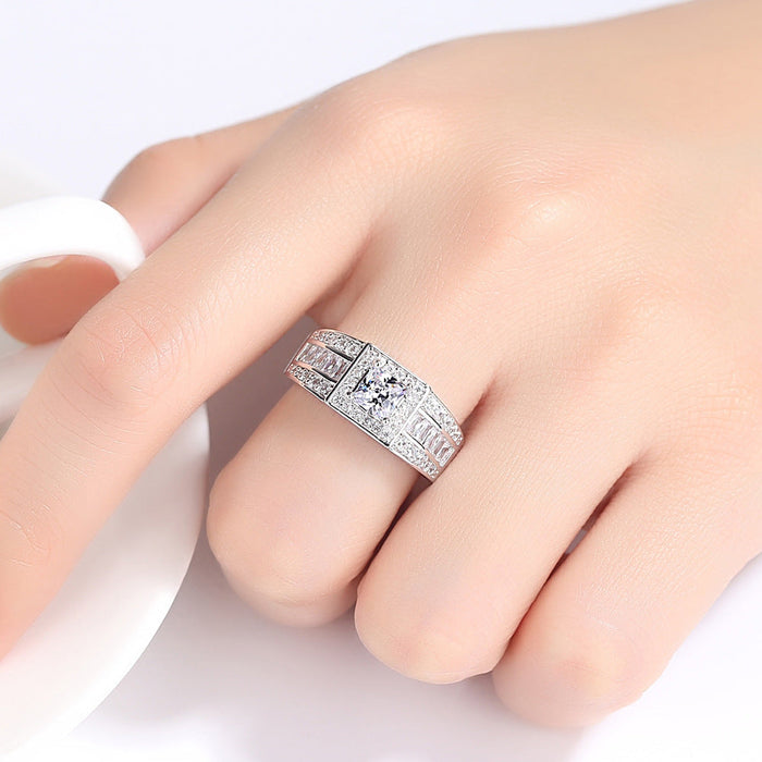 Wholesale Electroplated Copper Rhinestone Zircon Ring JDC-RS-MiMeng029 Rings 米萌 Wholesale Jewelry JoyasDeChina Joyas De China