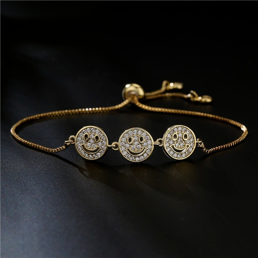 Wholesale electroplated copper smiley face zircon bracelet JDC-BT-AG013 Bracelet JoyasDeChina Wholesale Jewelry JoyasDeChina Joyas De China