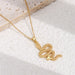 Wholesale Electroplated Copper Snake Necklaces JDC-NE-AG129 Necklaces 澳古 21138 Wholesale Jewelry JoyasDeChina Joyas De China