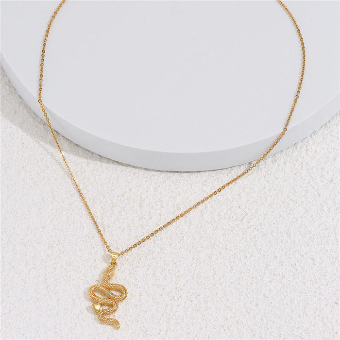 Wholesale Electroplated Copper Snake Necklaces JDC-NE-AG129 Necklaces 澳古 Wholesale Jewelry JoyasDeChina Joyas De China