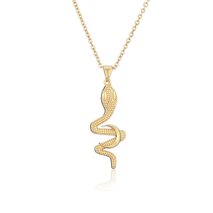 Wholesale Electroplated Copper Snake Necklaces JDC-NE-AG130 Necklaces 澳古 20553 Wholesale Jewelry JoyasDeChina Joyas De China