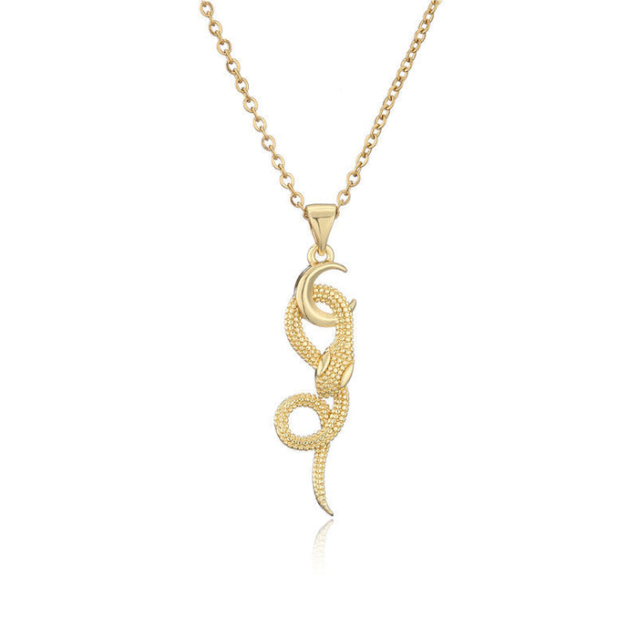 Wholesale Electroplated Copper Snake Necklaces JDC-NE-AG130 Necklaces 澳古 20561 Wholesale Jewelry JoyasDeChina Joyas De China