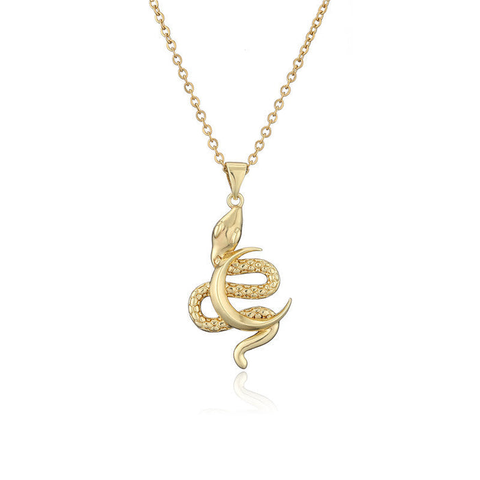 Wholesale Electroplated Copper Snake Necklaces JDC-NE-AG130 Necklaces 澳古 20564 Wholesale Jewelry JoyasDeChina Joyas De China
