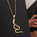 Wholesale Electroplated Copper Snake Necklaces JDC-NE-Yuet007 Necklaces 跃腾 gold Wholesale Jewelry JoyasDeChina Joyas De China