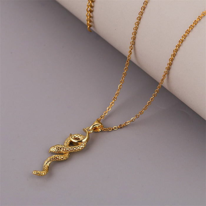Wholesale Electroplated Copper Snake Necklaces JDC-NE-Yuet010 Necklaces 跃腾 Wholesale Jewelry JoyasDeChina Joyas De China