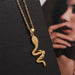 Wholesale Electroplated Copper Snake Necklaces JDC-NE-Yuet011 Necklaces 跃腾 gold Wholesale Jewelry JoyasDeChina Joyas De China