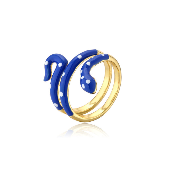 Wholesale Electroplated Copper Snake Rings JDC-RS-AG334 Rings 澳古 11674 adjustable Wholesale Jewelry JoyasDeChina Joyas De China