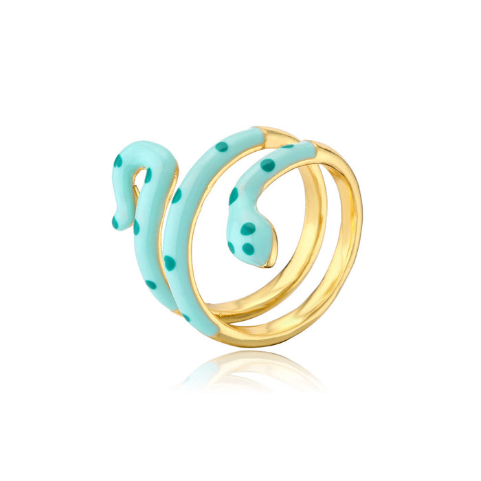 Wholesale Electroplated Copper Snake Rings JDC-RS-AG334 Rings 澳古 Wholesale Jewelry JoyasDeChina Joyas De China