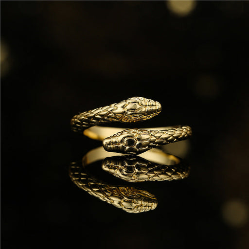 Wholesale Electroplated Copper Snake Rings JDC-RS-AG347 Rings 澳古 Wholesale Jewelry JoyasDeChina Joyas De China