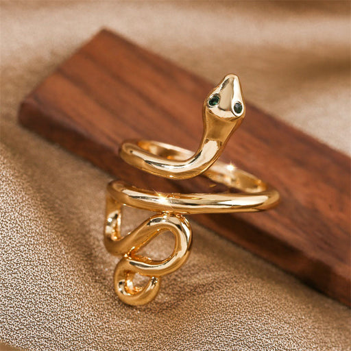 Wholesale Electroplated Copper Snake Rings JDC-RS-Yuet009 Rings 跃腾 Wholesale Jewelry JoyasDeChina Joyas De China