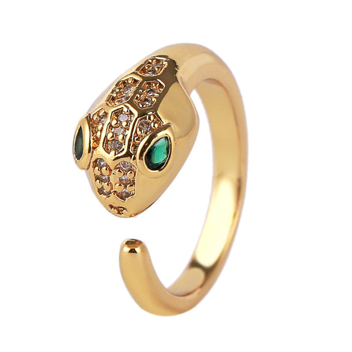 Wholesale Electroplated Copper Snake Rings JDC-RS-Yuet012 Rings 跃腾 Wholesale Jewelry JoyasDeChina Joyas De China