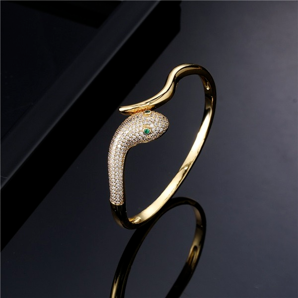 Wholesale electroplated copper snake shape zircon bracelet JDC-BT-AG018 Bracelet JoyasDeChina Wholesale Jewelry JoyasDeChina Joyas De China