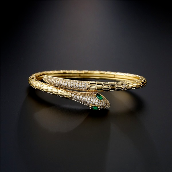Wholesale electroplated copper snake zircon bracelet JDC-BT-AG019 Bracelet JoyasDeChina Wholesale Jewelry JoyasDeChina Joyas De China
