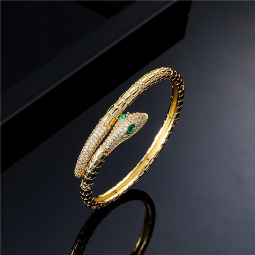 Wholesale electroplated copper snake zircon bracelet JDC-BT-AG019 Bracelet JoyasDeChina Wholesale Jewelry JoyasDeChina Joyas De China