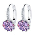 Wholesale Electroplated Copper Zircon Earrings JDC-ES-MiMeng024 Earrings 米萌 purple Wholesale Jewelry JoyasDeChina Joyas De China