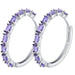Wholesale Electroplated Copper Zircon Earrings JDC-ES-MiMeng026 Earrings 米萌 purple Wholesale Jewelry JoyasDeChina Joyas De China