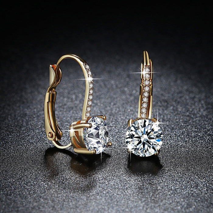 Wholesale Electroplated Copper Zircon Earrings JDC-ES-MiMeng029 Earrings 米萌 Wholesale Jewelry JoyasDeChina Joyas De China