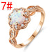 Wholesale Electroplated Copper Zircon Four Prong Opal Rings JDC-RS-MiMeng017 Rings 米萌 7# Wholesale Jewelry JoyasDeChina Joyas De China