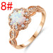 Wholesale Electroplated Copper Zircon Four Prong Opal Rings JDC-RS-MiMeng017 Rings 米萌 8# Wholesale Jewelry JoyasDeChina Joyas De China