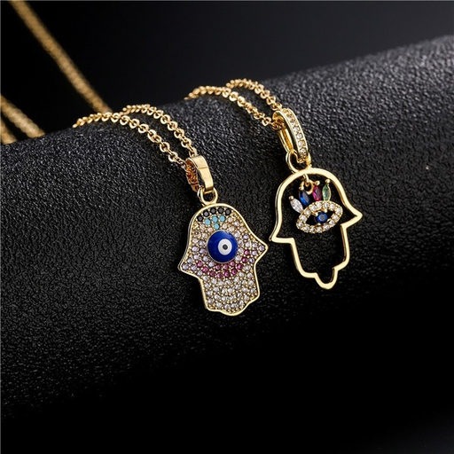 Wholesale electroplated copper zircon gold color necklaces JDC-NE-AG121 necklaces JoyasDeChina Wholesale Jewelry JoyasDeChina Joyas De China