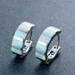 Wholesale Electroplated Copper Zircon Opal Earrings JDC-ES-WenT010 Earrings 润涛 Wholesale Jewelry JoyasDeChina Joyas De China