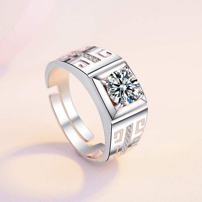 Wholesale Electroplated Copper Zircon Open Ring JDC-RS-MiMeng023 Rings 米萌 Wholesale Jewelry JoyasDeChina Joyas De China